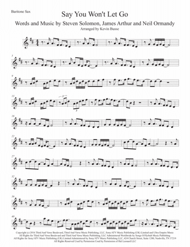 Say You Won't Let Go (arr. Kevin Busse)