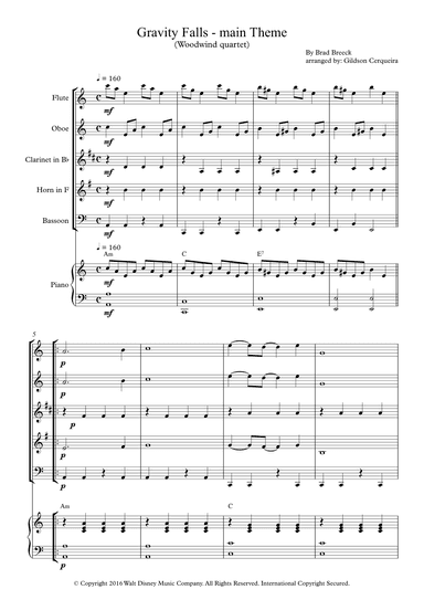 Gravity Falls (main Theme) (arr. Gildson Cerqueira)