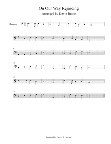 On Our Way Rejoicing (Easy key of C) - Bassoon (arr. Kevin Busse)