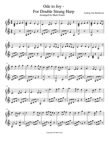 Ode to Joy // For Double Strung Harp (arr. Mark Foster)