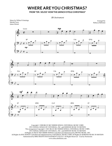 Where Are You Christmas? (arr. Rebecca Belliston)