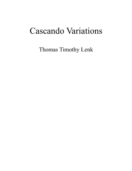 Cascando Variations, with 2 optional Overtures