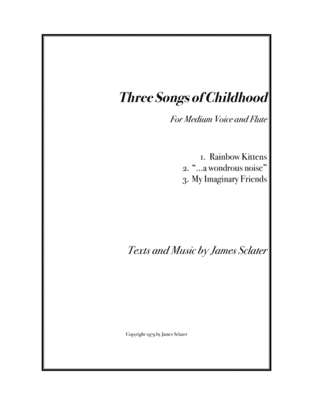 Three Songs of Childhood
