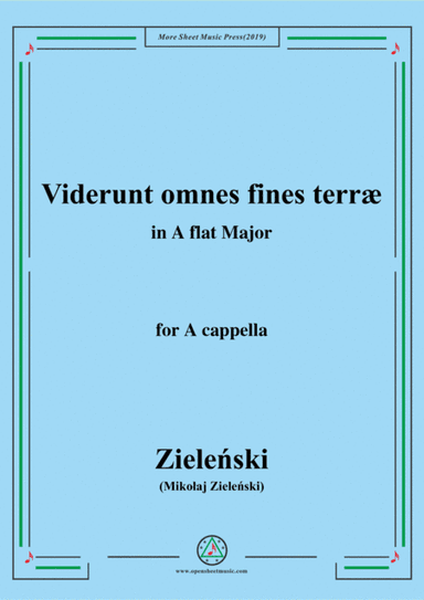 Zielenski-Viderunt omnes fines terræ,in A flat Major,for A cappella (arr. MSM)