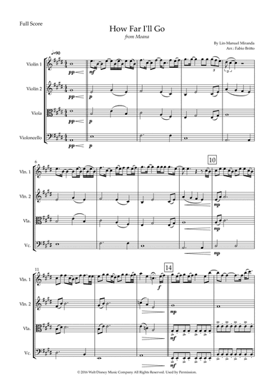 How Far I'll Go (arr. Fabio Britto)