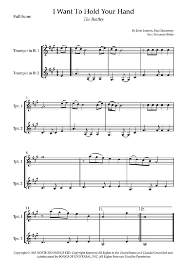 I Want To Hold Your Hand (arr. Fernando Britto)