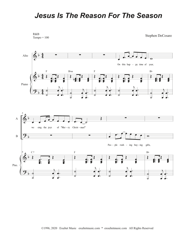 Jesus Is The Reason For The Season (Vocal Trio - (SAB)