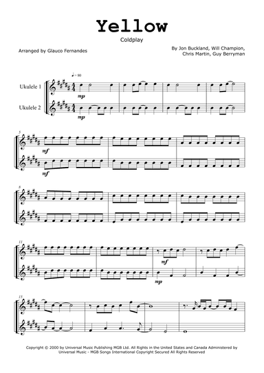 Yellow (arr. Glauco Fernandes)