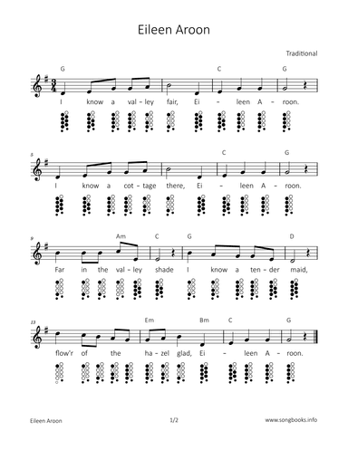 Eileen Aroon (arr. songbooks.info)
