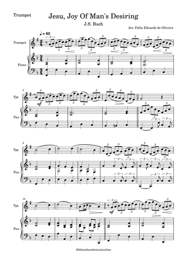 Jesu, Joy Of Men's Desiring (Bach) (arr. Fabio Eduardo de Oliveira)