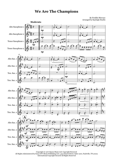 We Are The Champions (arr. Kayleigh Huelin)
