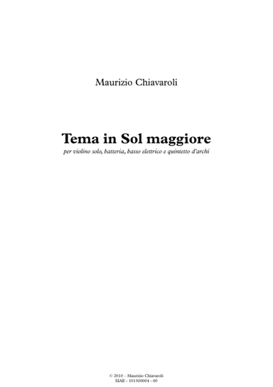 Tema in sol maggiore
