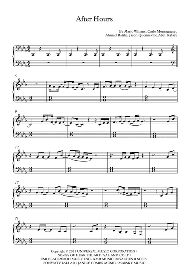 After Hours (arr. Fernanda Moura)