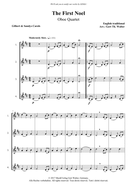 The First Noel (arr. Gert Th. Walter)