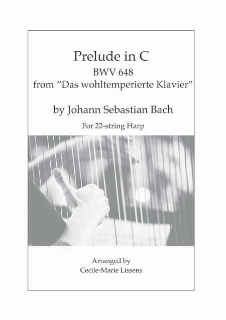 Prelude in C - Johann Sebastian Bach for 22-string lever harp (arr. Cecile-Marie Lissens)