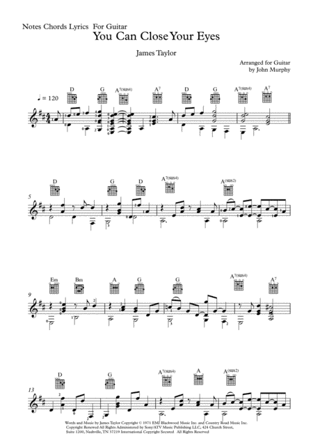 You Can Close Your Eyes (arr. John Murphy C.S.M.V.)