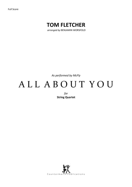 All About You (arr. Ben Worsfold)
