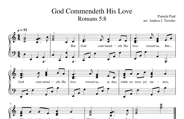 God Commendeth His Love (Romans 5:8)