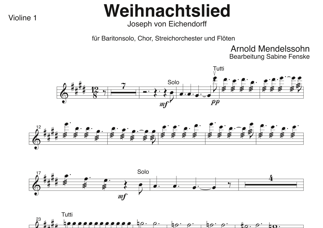 Weihnachtslied (arr. Sabine Fenske)