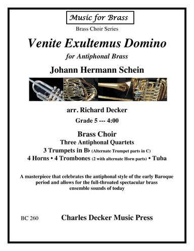 Venite Exultemus Domino for Antiphonal Brass Choir (arr. Richard Decker)