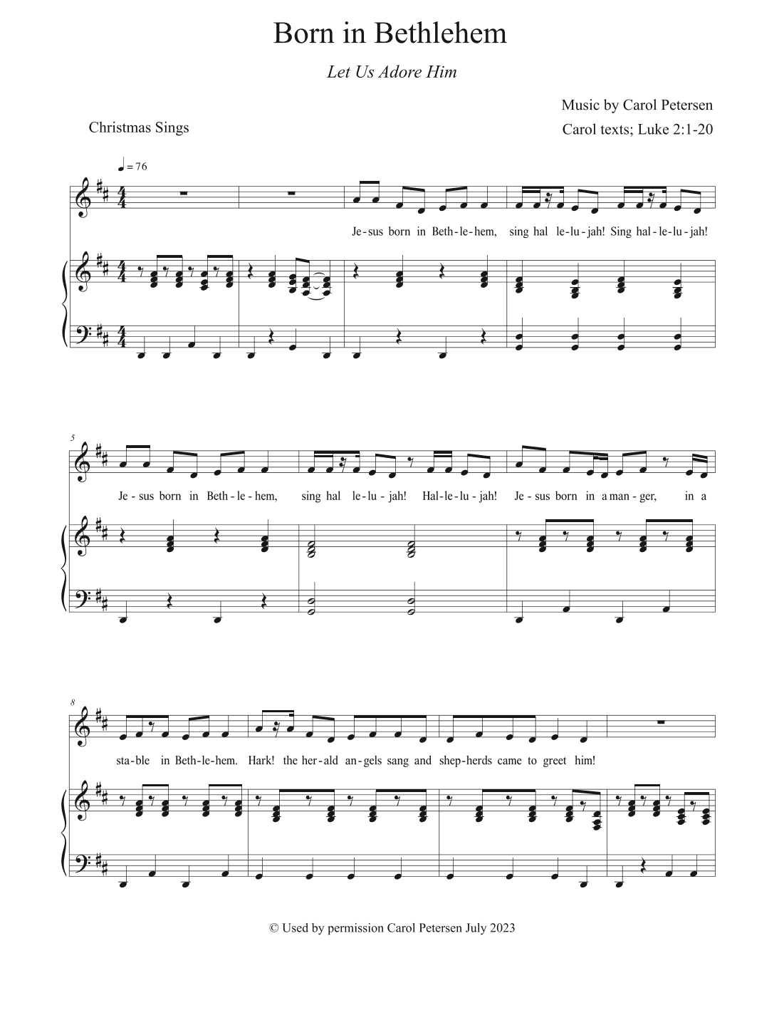 Born in Bethlehem (Let Us Adore Him)