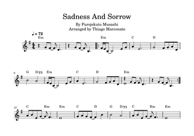 Sadness And Sorrow (arr. Thiago Marconato)
