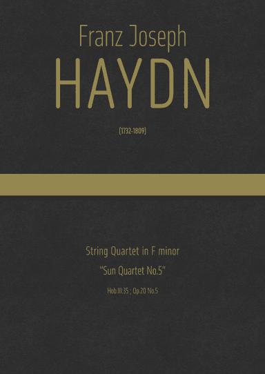 Haydn - String Quartet in F minor, Hob.III:35 ; Op.20 No.5 · "Sun Quartet No.5" (arr. J.G. Cucó Barber)