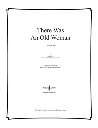 There Was An Old Woman (arr. Andrew R. Guarrine)