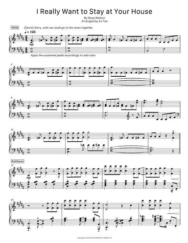 I Really Want To Stay At Your House (arr. AJ Tan)
