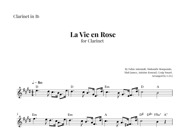 La Vie En Rose (arr. GDJ)