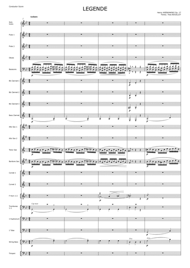 Legende - For solo Violon and Band (arr. Yves Bouillot)