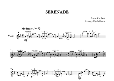 Serenade | Schubert | Violin (arr. Milanov)