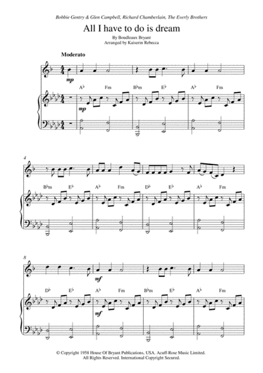 All I Have To Do Is Dream (arr. Kaiserin Rebecca)