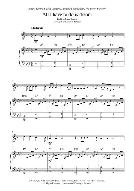 All I Have To Do Is Dream (arr. Kaiserin Rebecca)