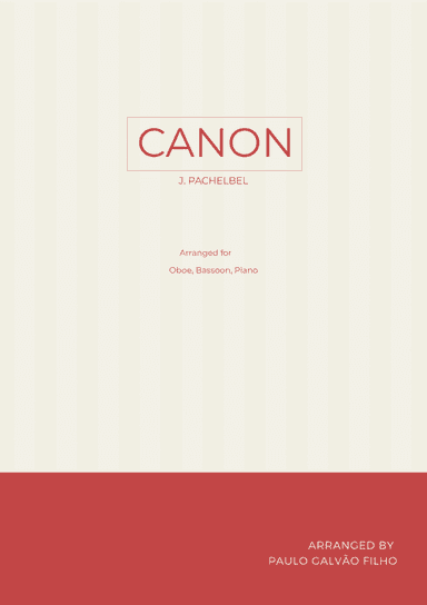 CANON IN D - WIND PIANO TRIO (OBOE, BASSOON & PIANO (arr. Paulo Galvao Filho)