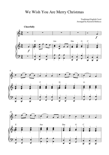 We Wish You Are Merry Christmas (arr. Kaiserin Rebecca)