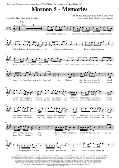 Memories (arr. Mace)