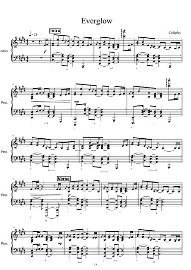 Everglow (arr. Coldplay)