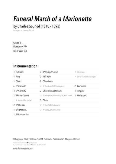 Funeral March of a Marionette (arr. Thomas PECHOT)