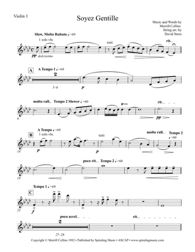 Soyez Gentille in Ab Violin 1