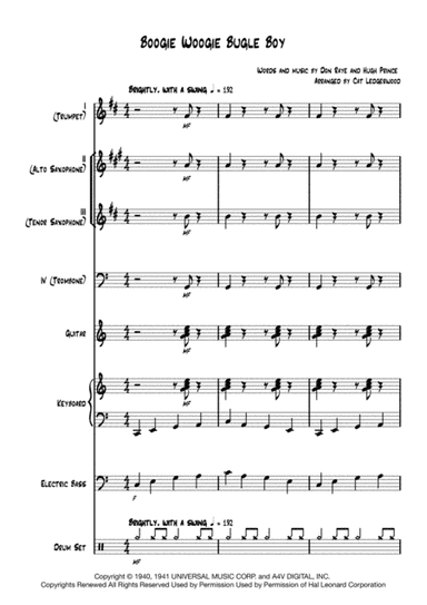 Boogie Woogie Bugle Boy (arr. Cat Ledgerwood)