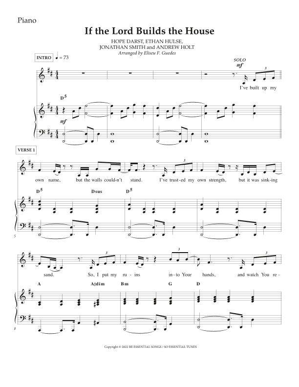 If The Lord Builds The House (arr. Arranged by Eliseu F. Guedes)