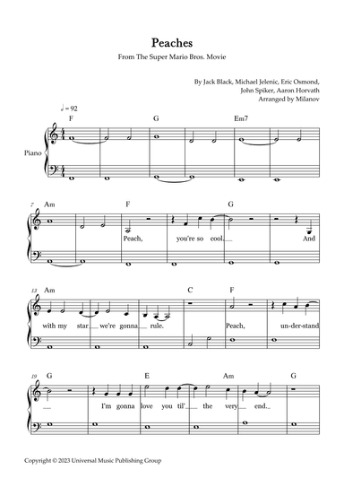 Peaches (arr. Milanov)