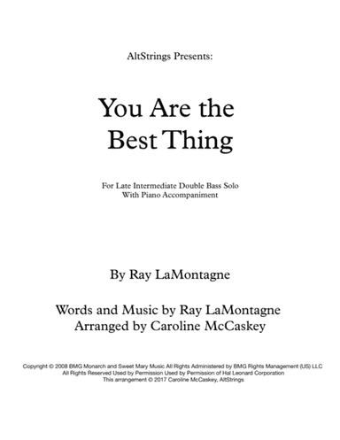 You Are The Best Thing (arr. Caroline McCaskey)