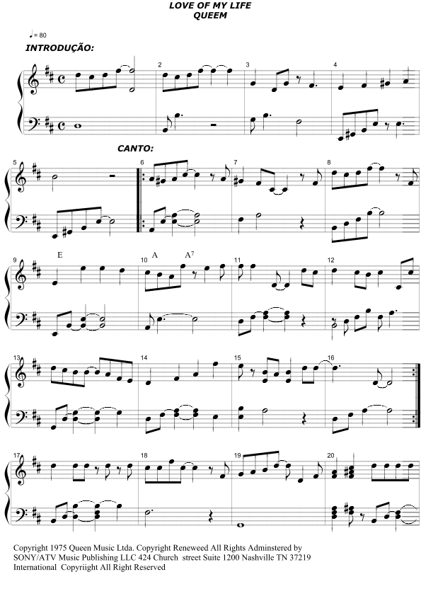 Love Of My Life (arr. Heraldo)