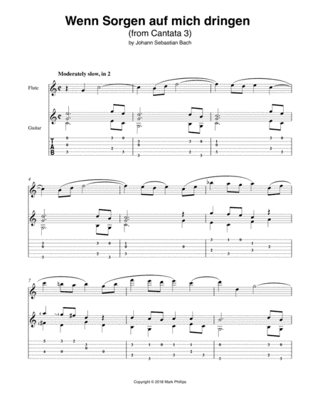 Wenn Sorgen auf mich dringen (Excerpt) (arr. Mark Phillips)