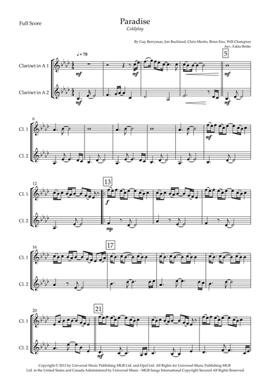 Paradise (arr. Fabio Britto)