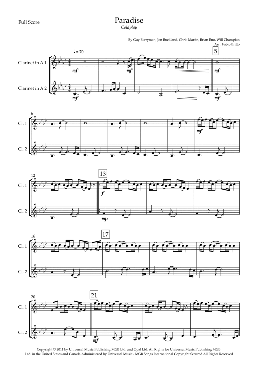 Paradise (arr. Fabio Britto)