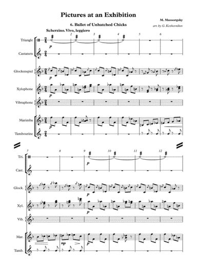 Pictures at an Exhibition. 6. Ballet of Unhatched Chicks. (arr. Gennady V. Kozhevnikov)