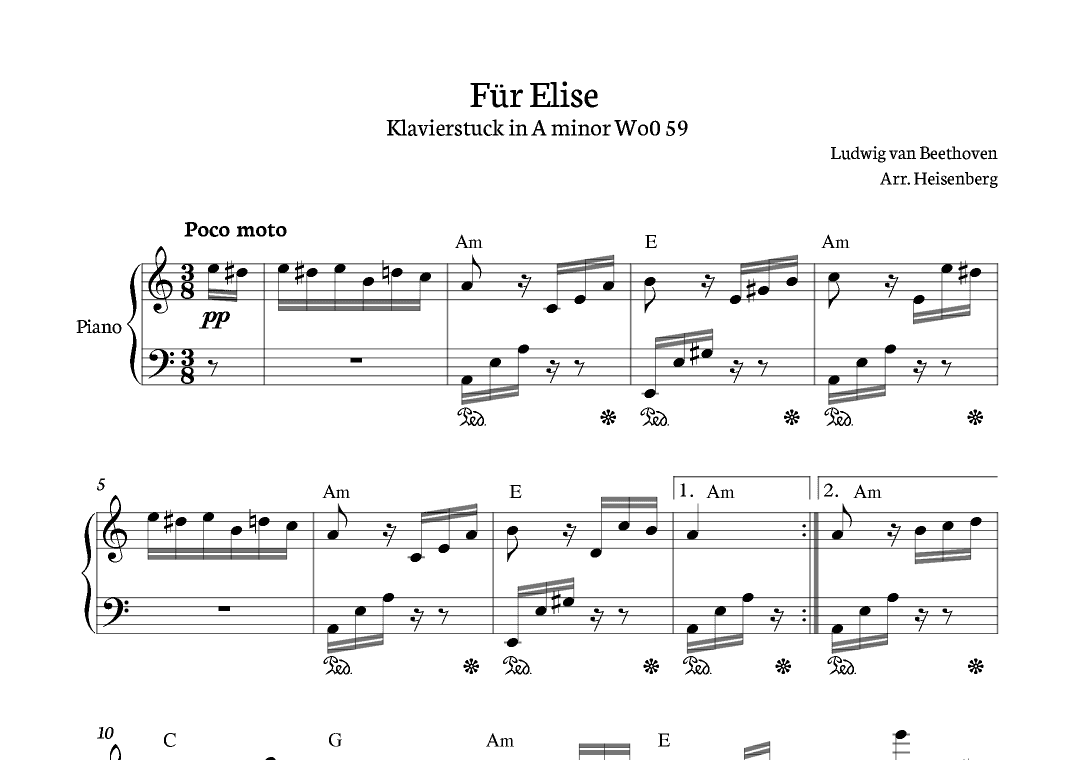 Für Elise (arr. Heisenberg)